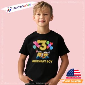 Personalized Baby Minions Birthday Boy Shirt 2