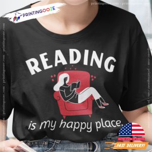 Reading is My Happy Place book holiday T shirt
