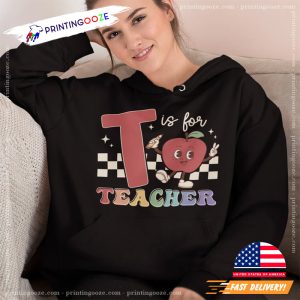 Retro T is for teacher Funny Teacher shirt 2