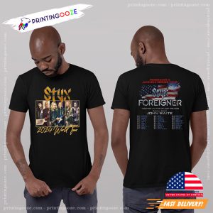 Styx 2024 World Tour Styx And Foreigner Concert T shirt