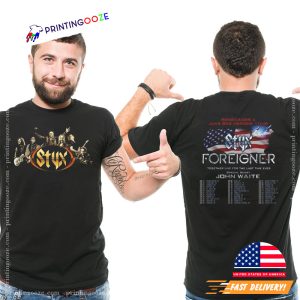 Styx World Tour 2024 And Foreigner Concert Fan Gift T shirt