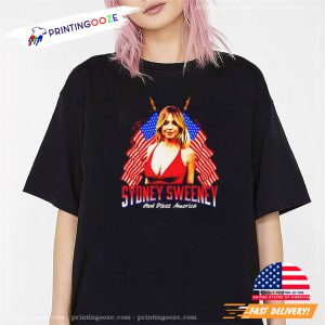 Sydney Sweeney God Bless America America Flags shirt 1