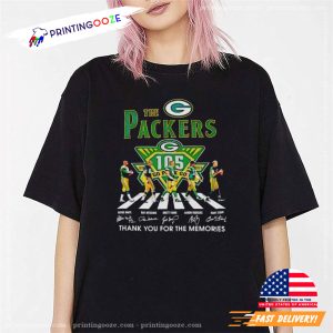 The Green Bay Packers Legends Abbey Road Signatures thank you for the memories Tee 3