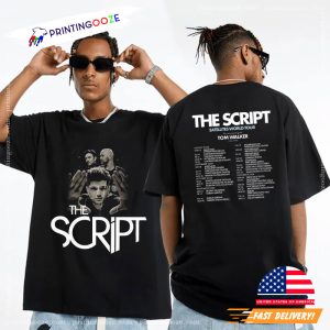 The Script Satelites World Tour 2024 Schedules 2 Sided T shirt