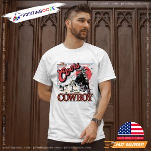 Vintage 90s Coors Western Cowboy T Shirt 4