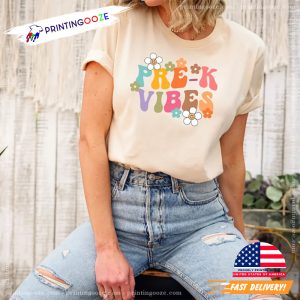 Vintage PRE K vibes back to school T shirt 2