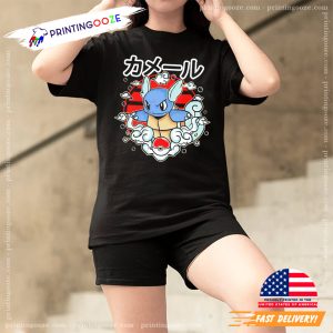 Wartortle Japanese Style pokemon tee shirts 3