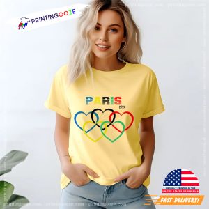 Women Team Paris 2024 Olympic Heart Rings Athletes Summer Games Shirt 1