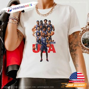 2024 Olympic USA Men's Basketball Team t shirt 1