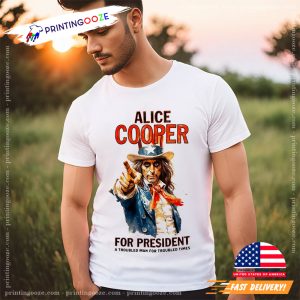 Alice For President Alice Cooper Rock band tee 1