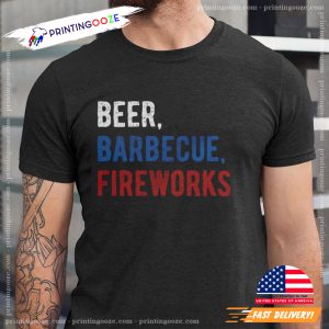 Beer Barbecue Fireworks day of beer Shirt 1