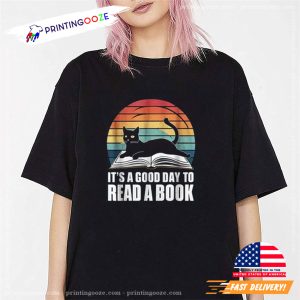 Black Cat With National reading book day quote Unisex T shirt 2