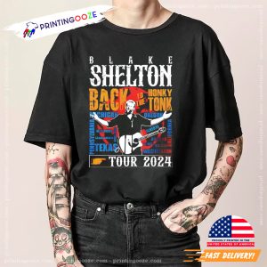 Blake Shelton back to the Honky Tonk Tour 2024 Graphic Tee 1