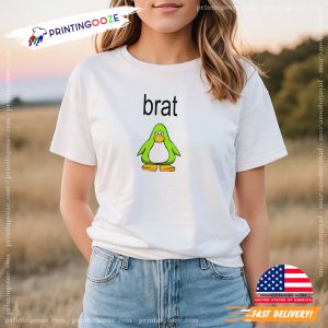 Brat Club Penguin Charli XCX Music Tour 2024 T shirt 1