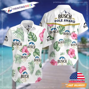 Busch Pole Award Drinking Beer Day Hawaiian Shirt 1