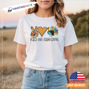 Canada Peace Love Thanksgiving Shirt 3