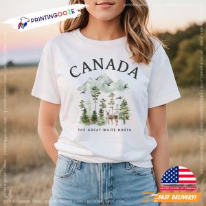 Canadian Mountains The Great White North Shirt 2