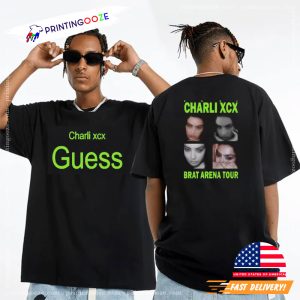 Charli XCX Guess Brat Arena Tour 2024 2 Sided Shirt