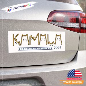 Cute Kamala Cat Ladies 2024 Car Magnet