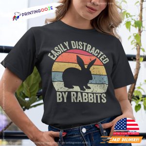 Easily Distracted by Rabbits International Rabbit Day Vintage Shirt 3