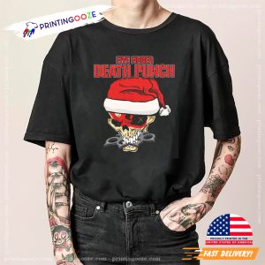 FIVE FINGER DEATH PUNCH Santa Knucklehead T Shirt 1