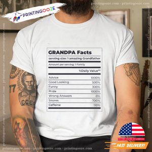 Grandparents Day Best Amazing Grandpa Facts T shirt 3