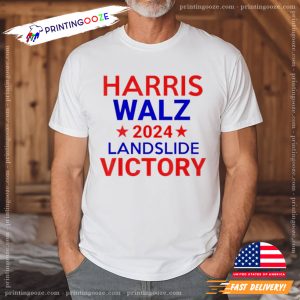 Harris Walz 2024 Landslide Victory T shirt 1