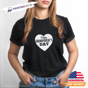 Heart Happy Grand Parents Day Unisex T shirt