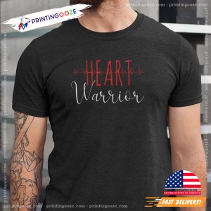 Heart Warrior heart awareness month Unisex T shirt 2