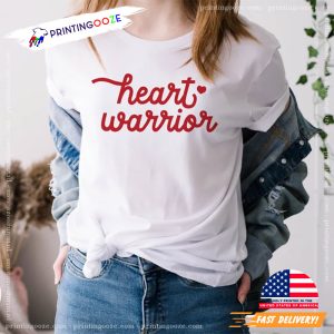 Heart warrior heart disease awareness T shirt 2