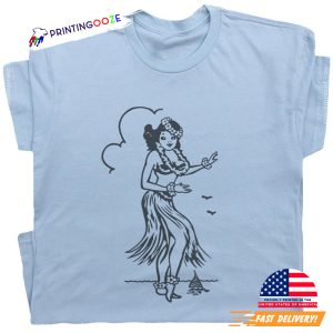 Hula Girl Tiki Bar T shirt 1