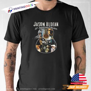 Jason Aldean 20Th Anniversary Guitar Signatures T Shirt 1