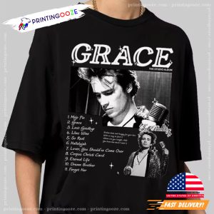 Jeff Buckley Grace Album Retro Style T shirt