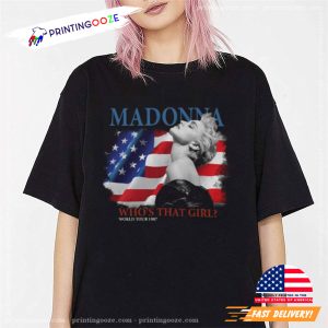 Madonna Queen Of Pop America Flag T shirt 1