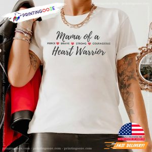 Mama Of The Heart Warrior heart day Shirt 1