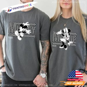 Mickey and Minnie Checkered Couples Shirt 1