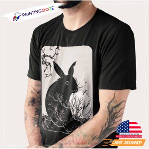 Rabbit and Moon Bunny Lover T shirt 3