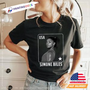 Simone Biles Gymnastics Playing Card USA T Shirt 3