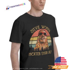 Stevie Musician Wonder Hotter Than July T shirt 3