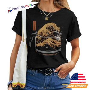 The Great Wave Of Coffee Japan Style Shirt 3