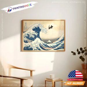 The Great Wave off Kanagawa Black Cat Poster 1