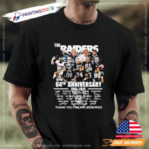 The raiders 64th anniversary thank you for the memories NFL T shirt 3