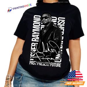 Usher Signature Past Present Future Tour 2024 T shirt 3