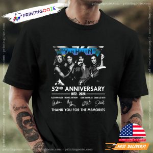 Van Halen 52ND Anniversary Signatures Graphic Tee 1