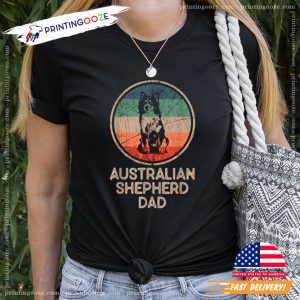 Vintage Australian Shepherd Dog Father's Day Shirt 2