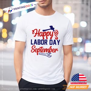 Vintage Happy labor day september Unisex T shirt 3