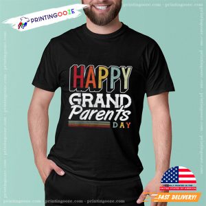 Vintage Rainbow happy grandparents day Graphic T shirt