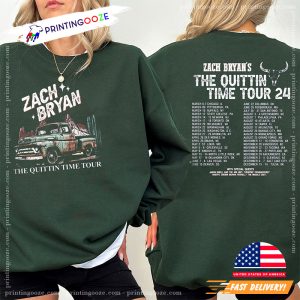 Zach Bryan Country Music Singer Tour 2 Sided Shirt