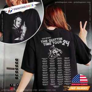 Zach Bryan The Quittin Time Tour 2024 2 sided shirt