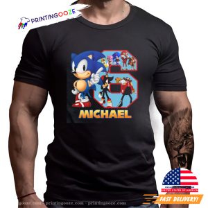 personalized Sonic The Hedgehog Birthday Shirt 2